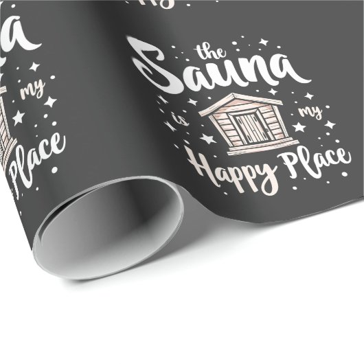 De Sauna is Mijn Geluksplek Cadeaupapier (Rol Hoek)