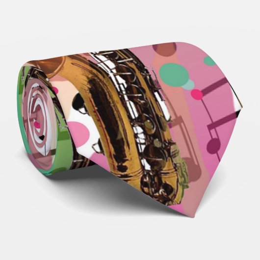 De saxofone speelt Stropdas!  Het is heet! Stropdas (Opgerold)