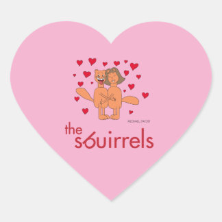 De Sbuirrels Ed en Mary Valentine Hart Sticker