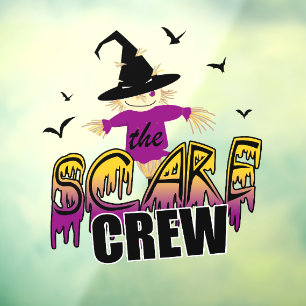 De Scare Crew Paarse ID1002 Raamsticker