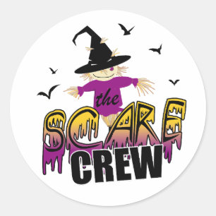 De Scare Crew Paarse ID1002 Ronde Sticker