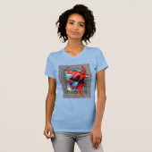 De scarlet Macaw en de Hermit - Parrot Tarot T-shirt (Voorkant volledig)