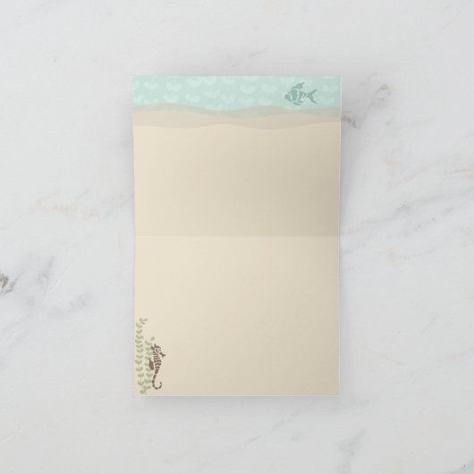 De Scène Notecard van Seahorse Kaart (Binnen)