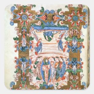 De scène van Christus Vierkante Sticker