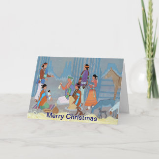 De Scène van de geboorte van Christus Feestdagen Kaart