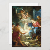De Scène van de geboorte van Christus voor Feestdagenkaart (Voorkant / Achterkant)