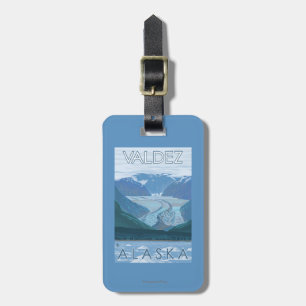 De Scène van de gletsjer - Valdez, Alaska Bagagelabel