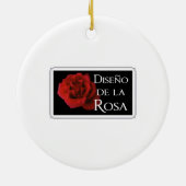 De Scène van de trog, Ronde Keramisch Ornament (Achterkant)