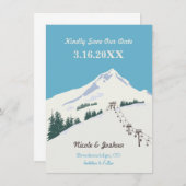 De Scène van de Winter sparen de Datum Kaart (Voorkant / Achterkant)