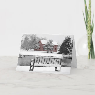 De Scène van de Winter van de Smid van Hampton van Feestdagen Kaart