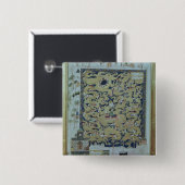 De scène van Mohammed Vierkante Button 5,1 Cm (Voorkant /achterkant)