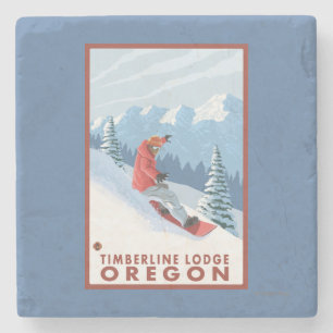 De Scène van Snowboarder - Timberline brengt, Stenen Onderzetter