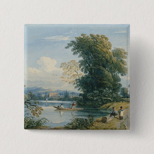 De Scene Vierkante Button 5,1 Cm (Voorkant)