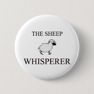 De schaap Whisperer Ronde Button 5,7 Cm