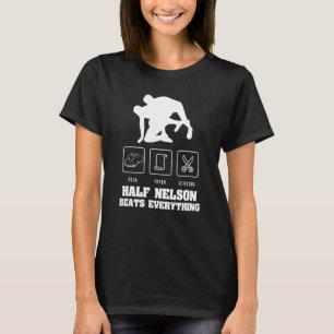 De schaar van het rottenpapier slaat alles op t-shirt