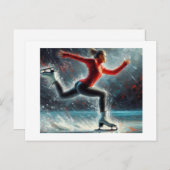 De schaatser, briefkaart (Voorkant / Achterkant)