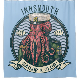 De schaduw over Insmouth Lovecraft Cthulhu Sailor Douchegordijn