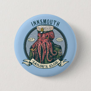 De schaduw over Insmouth Lovecraft Cthulhu Sailor Ronde Button 5,7 Cm