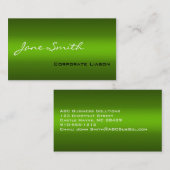 De schaduw van Groene Moderne Professionele Visite Visitekaartje (Voorkant / Achterkant)