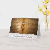 De Schaduw van het Hart van de Ring van het huweli Kaart (Gele Bloem)