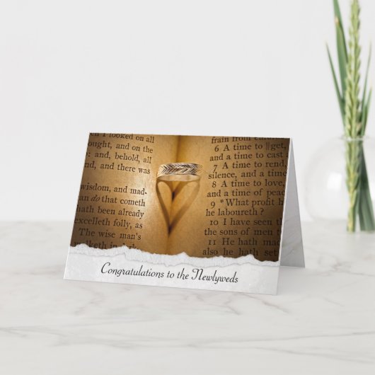 De Schaduw van het Hart van de Ring van het huweli Kaart (Voorkant)