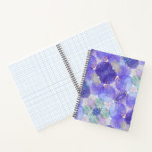 De schaduw van Lavender en Groene Abstracte Bloeme Notitieboek (Binnen)