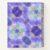 De schaduw van Lavender en Groene Abstracte Bloeme Notitieboek (Achterkant)