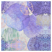 De schaduw van Lavender en Groene Abstracte Bloeme Stof (Close Up)