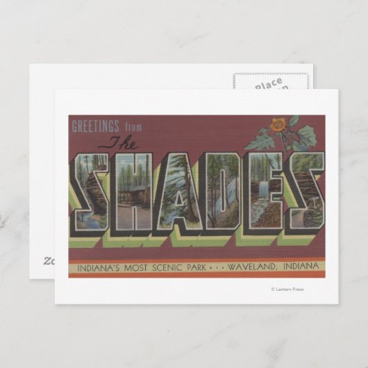 De schaduwen - Grote Letter scènes Briefkaart (Voorkant / Achterkant)