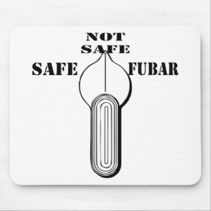 De Schakelaar Veilige niet Veilige FUBAR van de Muismat