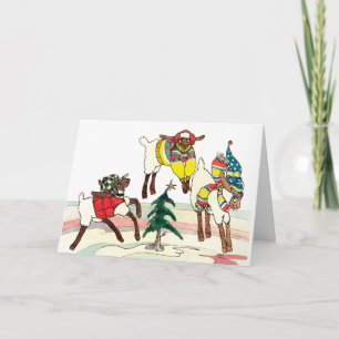De Schapen van Kerstmis Feestdagen Kaart
