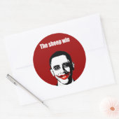 DE SCHAPEN WINNEN RONDE STICKER (Envelop)