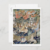 De scharnierende deer (tapestry) briefkaart (Voorkant / Achterkant)