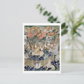 De scharnierende deer (tapestry) briefkaart (Staand voorkant)