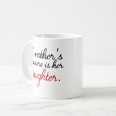 De schat van een moeder is haar dochter... koffiemok (Voorkant links)