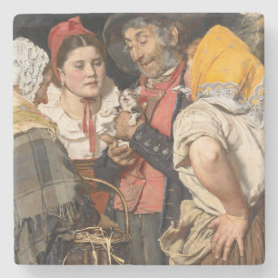 De schat van het oude Man (Karl Gussow) Stenen Onderzetter