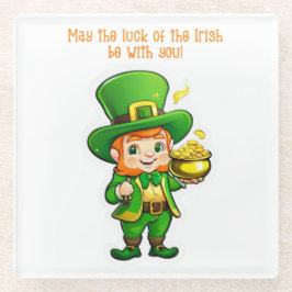 De schat van Lucky Leprechaun Glazen Onderzetter
