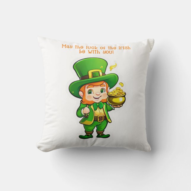 De schat van Lucky Leprechaun Kussen (Voorkant)