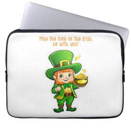 De schat van Lucky Leprechaun Laptop Sleeve