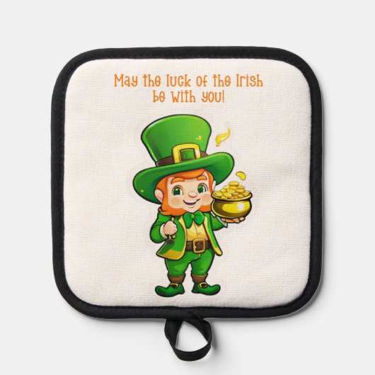 De schat van Lucky Leprechaun Pannenlap (Voorkant)