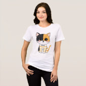 De Schattige kattenkwaad Tri-Blend Shirt (Voorkant volledig)