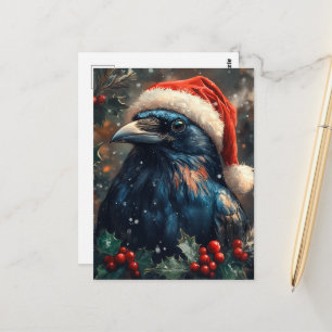 De Schattige Kerst Raven Briefkaart