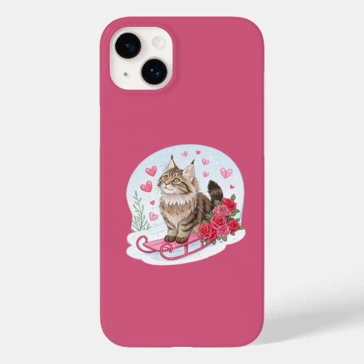 De schattige Maine coon kat in mijn Ski Case-Mate iPhone Case (Achterkant)