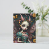 De Schattige roze duivelse fee Briefkaart (Staand voorkant)