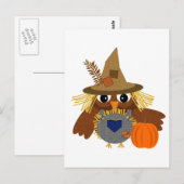 De Schattige Scarecrow Owl Briefkaart (Voorkant / Achterkant)