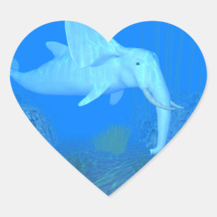 De Schattige walvisvaarder Hart Sticker