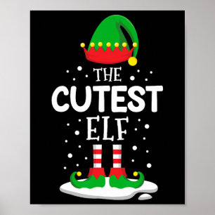 De Schattigee Elf Kerstfamilie Matching Outfit XM Poster
