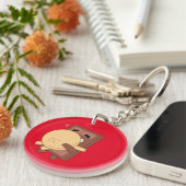 De Schattigee knuffel Pannenkoek en Choco Valentij Sleutelhanger (Voorkant Rechts)