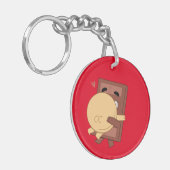 De Schattigee knuffel Pannenkoek en Choco Valentij Sleutelhanger (Voorkant Links)