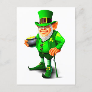 DE SCHATTIGEE LEPRECHAUN FEESTDAGENKAART
